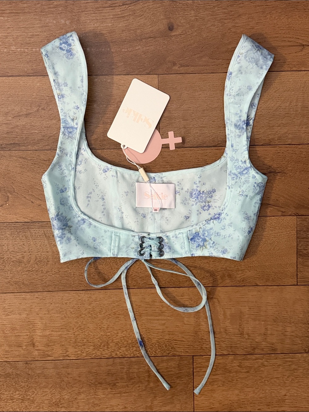 Selkie Size Extra Small NWT The Bustier Corset In Bluebird Dainty Whimsy Cute XS